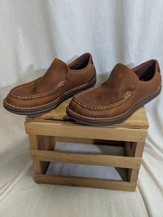 Merrell Size 10 Brown Leather Slip-On Loafers main image 12